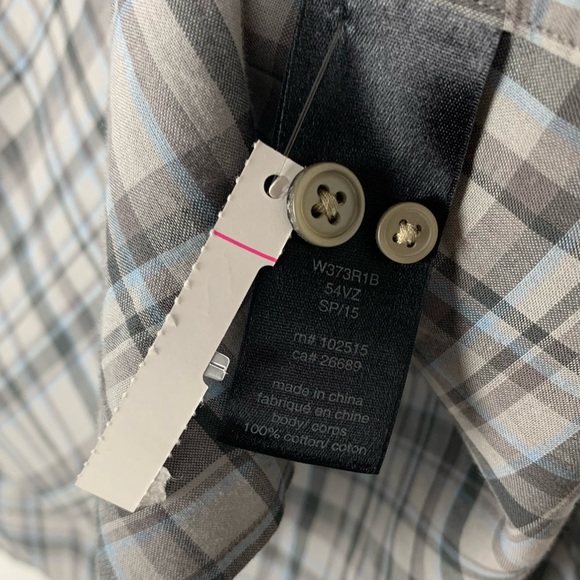 John Varvatos USA Button Front Plaid Shirt size XL - Picture 5 of 5